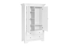 Armoire 2 portes 2 tiroirs SPARTE Blanc - 4