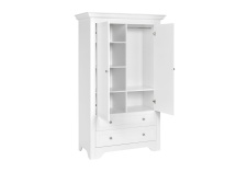 Armoire 2 portes 2 tiroirs SPARTE Blanc - 4