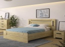 Lit double 160x200 avec tête de lit OSCAR Chêne - 1