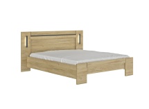 Lit double 160x200 avec tête de lit OSCAR Chêne - 4