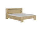 Lit double 160x200 avec tête de lit OSCAR Chêne - 4