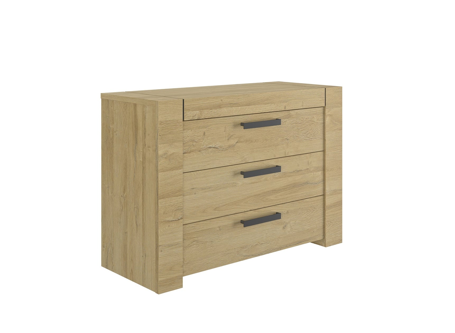 Commode 3 tiroirs OSCAR Chêne - 2