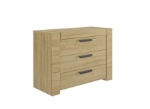 Commode 3 tiroirs OSCAR Chêne - 2