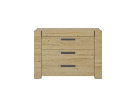 Commode 3 tiroirs OSCAR Chêne - 1