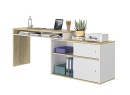Bureau modulable ERIK Blanc/Chêne - 3
