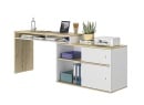 Bureau modulable ERIK Blanc/Chêne - 3