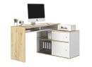 Bureau modulable ERIK Blanc/Chêne - 4