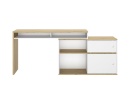 Bureau modulable ERIK Blanc/Chêne - 5