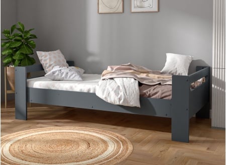 Lit enfant 90x190 LUKA Ardoise - 1