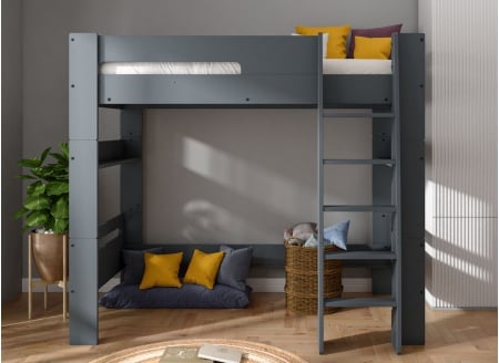 Lit mezzanine 90x190 LUKA Ardoise - 2