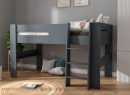 Lit mi-hauteur 90x190 LUKA Ardoise - 1