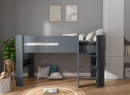Lit mi-hauteur 90x190 LUKA Ardoise - 2