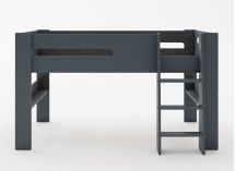 Lit mi-hauteur 90x190 LUKA Ardoise - 5