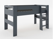 Lit mi-hauteur 90x190 LUKA Ardoise - 4