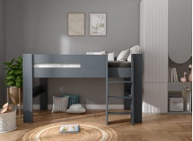 Lit mi-hauteur 90x190 LUKA Ardoise - 3