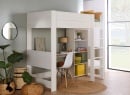 Lit mezzanine bureau et rangement 90x190 JACOB - 2