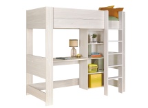 Lit mezzanine bureau et rangement 90x190 JACOB - 6