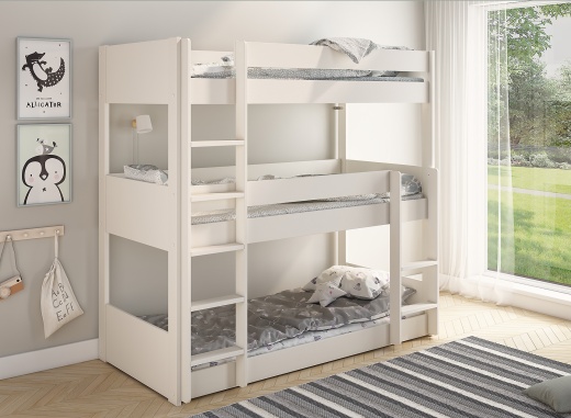 Letto a castello posti 90x200 SOHO Bianco: Ingegnoso