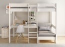 Lit mezzanine avec bureau 90x200 et fauteuil convertible CALVI - 2