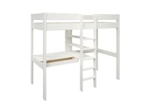 Lit mezzanine avec bureau 90x200 et fauteuil convertible CALVI - 5