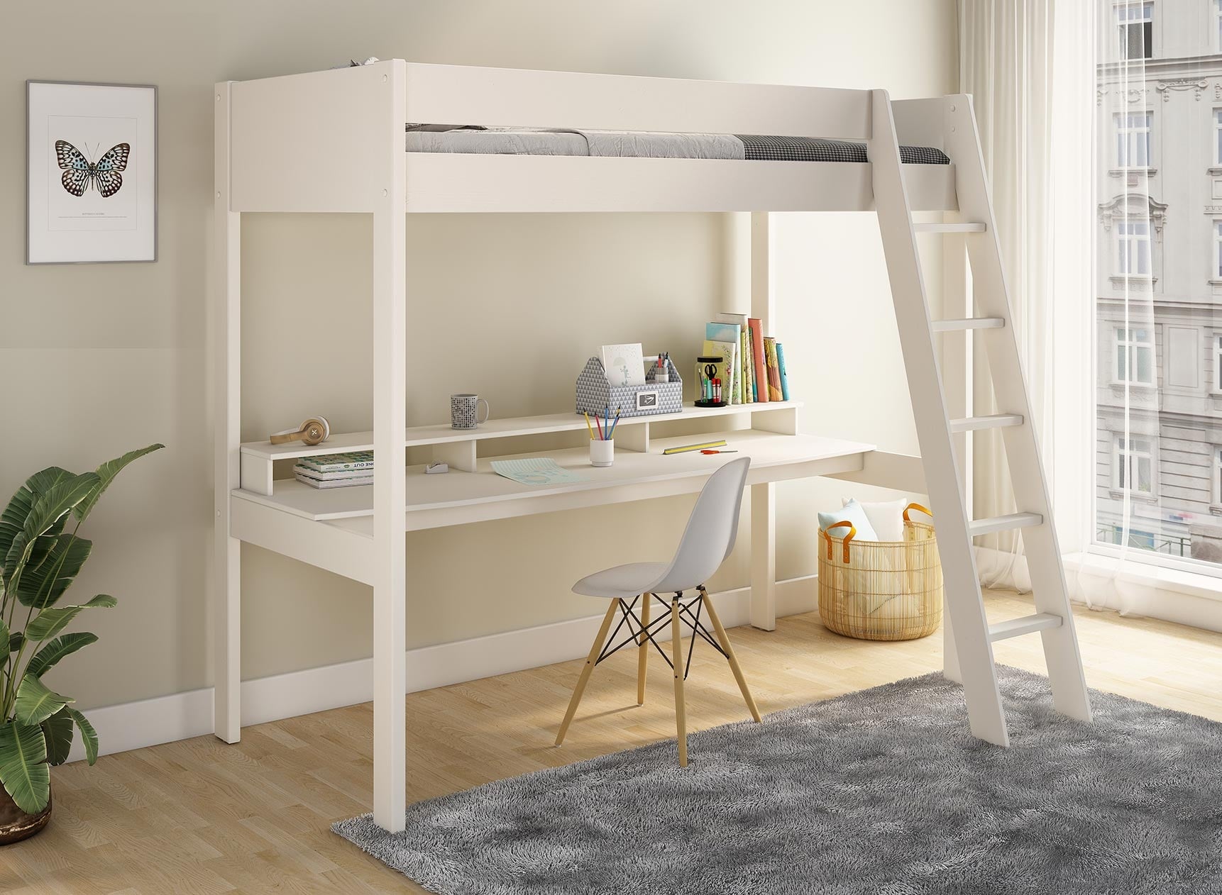Lit mezzanine avec bureau 90x200 SOHO - 1