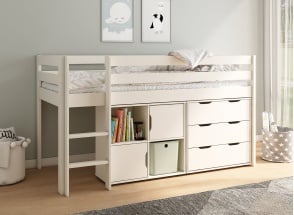 Lit mi-hauteur avec rangement 90x200 JADE - 1