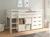 Lit mi-hauteur avec rangement 90x200 JADE - 1