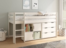 Lit mi-hauteur avec rangement 90x200 JADE - 1