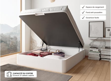 Lit coffre 140x200 avec tête de lit BASTIA - 2