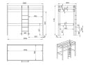 Lit mezzanine avec bureau 90x200 et fauteuil convertible CALVI - 13