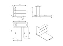 Lit mezzanine avec bureau 90x200 et fauteuil convertible CALVI - 14