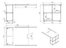 Bureau avec rangement pour lit JADE - 8
