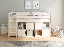 Lit mi-hauteur bureau et rangement 90x200 JADE - 3