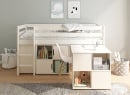 Lit mi-hauteur bureau et rangement 90x200 JADE - 4