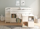 Lit mi-hauteur bureau et rangement 90x200 JADE - 4