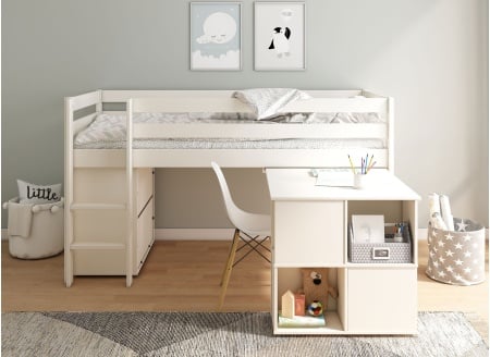 Lit mi-hauteur avec bureau et commode JADE - 2