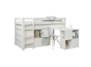 Lit mi-hauteur bureau et rangement 90x200 JADE