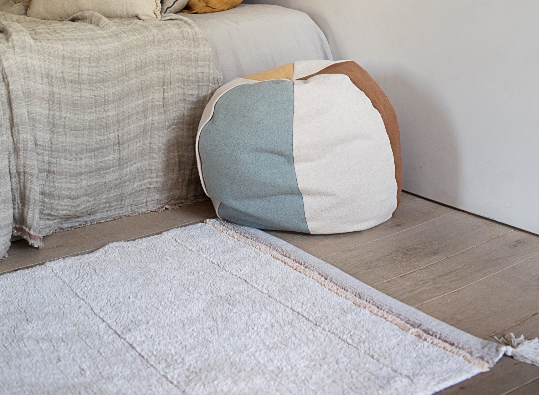 Tapis rectangulaire en coton naturel BLOOM - 2