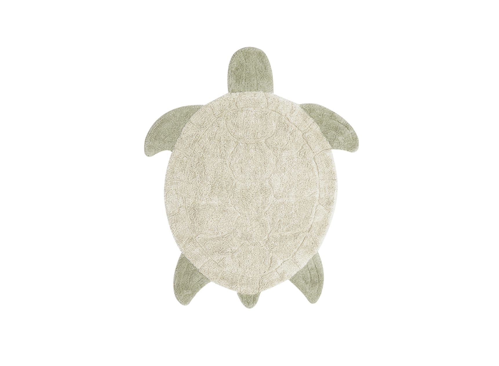 Sea Turtle Natural Cotton Rug - Eco-friendly and handcrafted