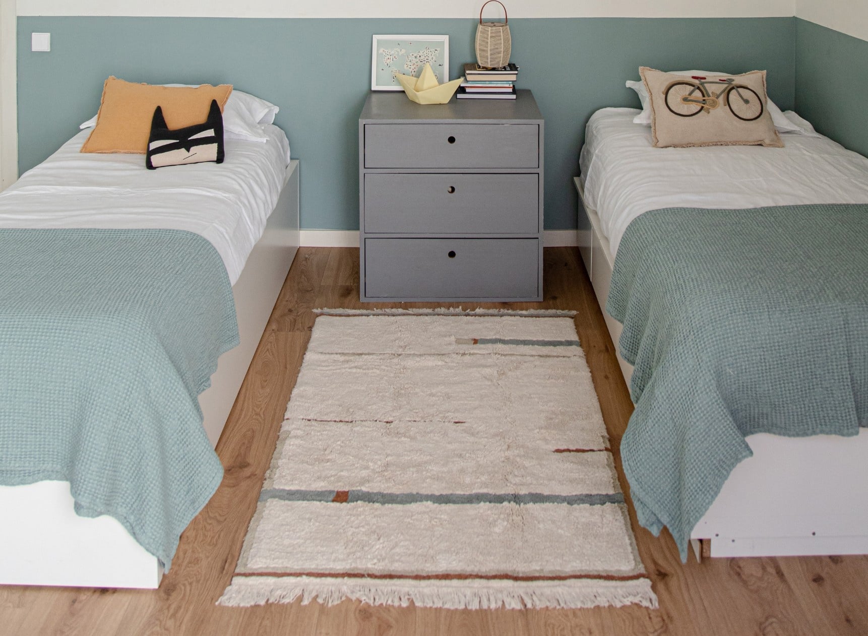 Tapis en coton 90x130 VINTAGE BLUE - 1