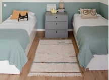 Tapis en coton 90x130 VINTAGE BLUE - 1