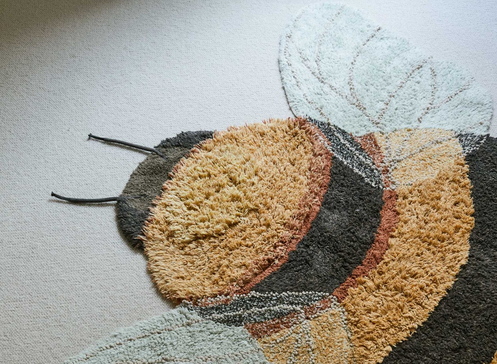 Insect Rug Children Natural cotton children's rug - BEE