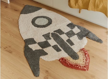Tapis enfant en coton fusée ROCKET - 1