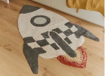 Tapis enfant en coton fusée ROCKET - 1