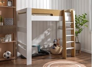 LUKA 90x190 loft bed - White/Oak