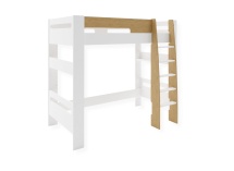 Lit mezzanine 90x190 LUKA Blanc & Chêne - 4