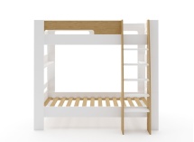 Lit superposé séparable 90x190 LUKA Blanc & Chêne - 5