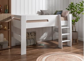 Cama semielevada 90x190 LUKA - Blanco