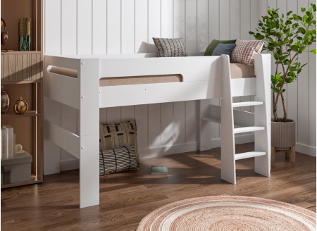 Lit mi-hauteur 90x190 LUKA Blanc - 1