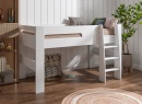 Lit mi-hauteur 90x190 LUKA Blanc - 1
